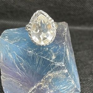Sterling Silver Clear Quartz Ring